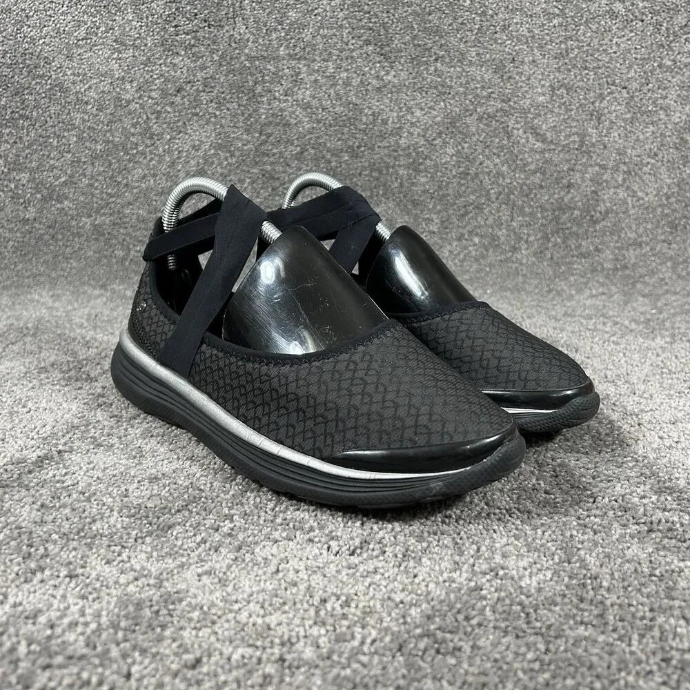 Bzees Sashay Women’s Size 8 M Black Strappy Slip-On Comfort Shoes Used